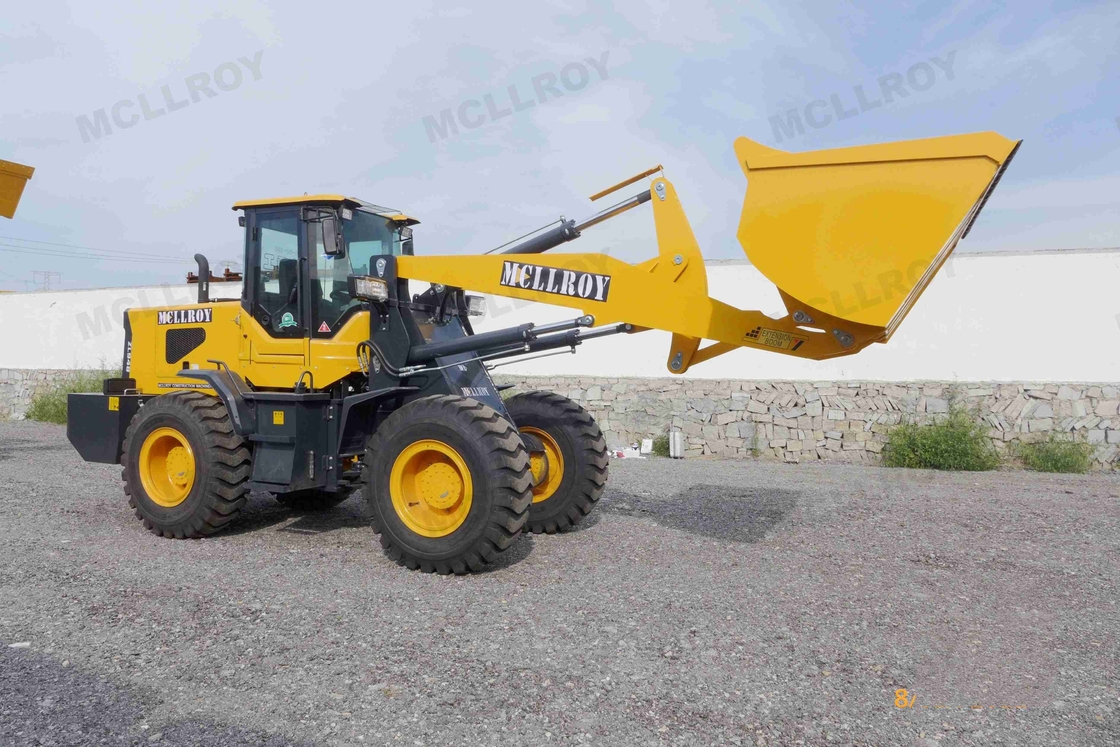 Mining EU2 Small Wheel Loaders , Mechanical Joystick Articulated Front Loader
