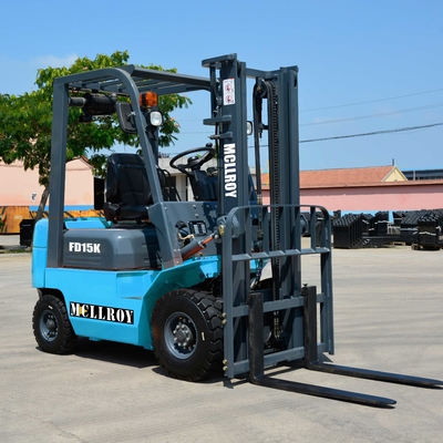 12.3KN Traction Force Diesel Powered Forklift FD15 met 12V 80Ah batterij